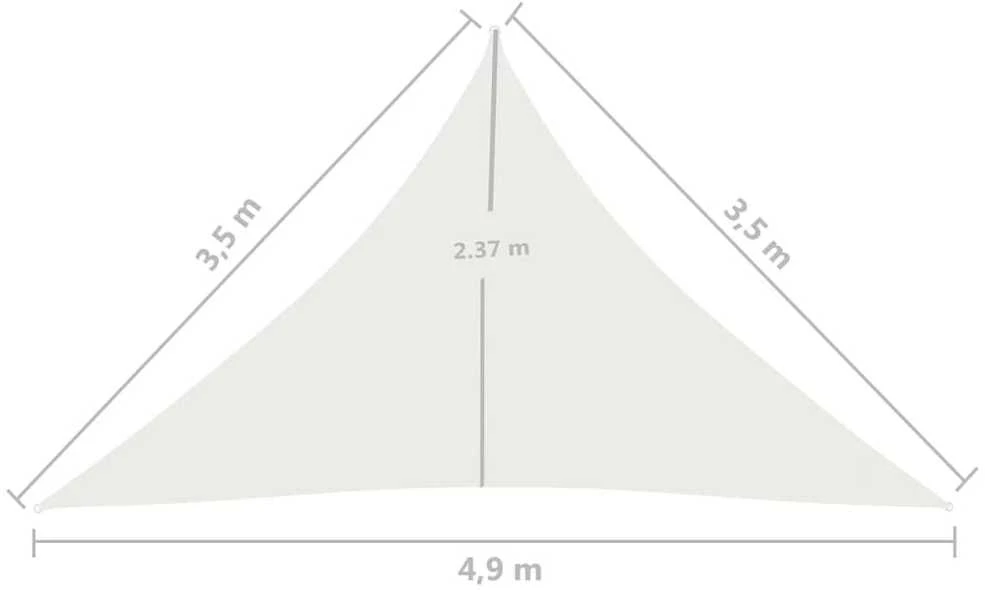 Uždanga nuo saulės, balta, 3,5x3,5x4,9m, HDPE, 160g/m²