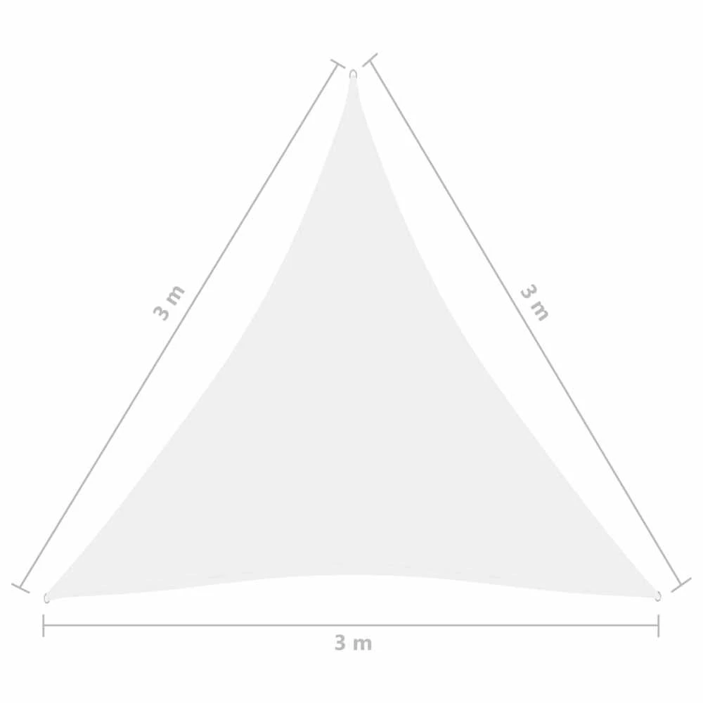 Uždanga nuo saulės, balta, 3x3x3m, oksfordo audinys, trikampė