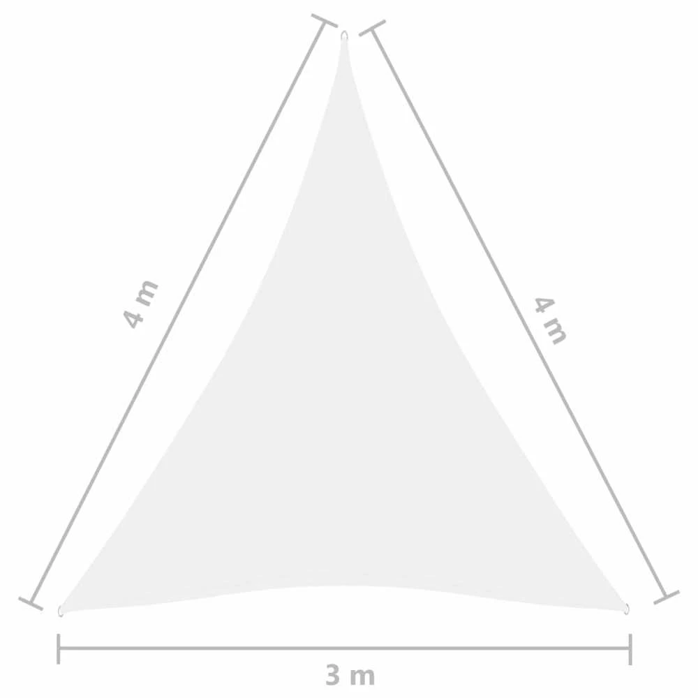 Uždanga nuo saulės, balta, 3x4x5m, oksfordo audinys, trikampė