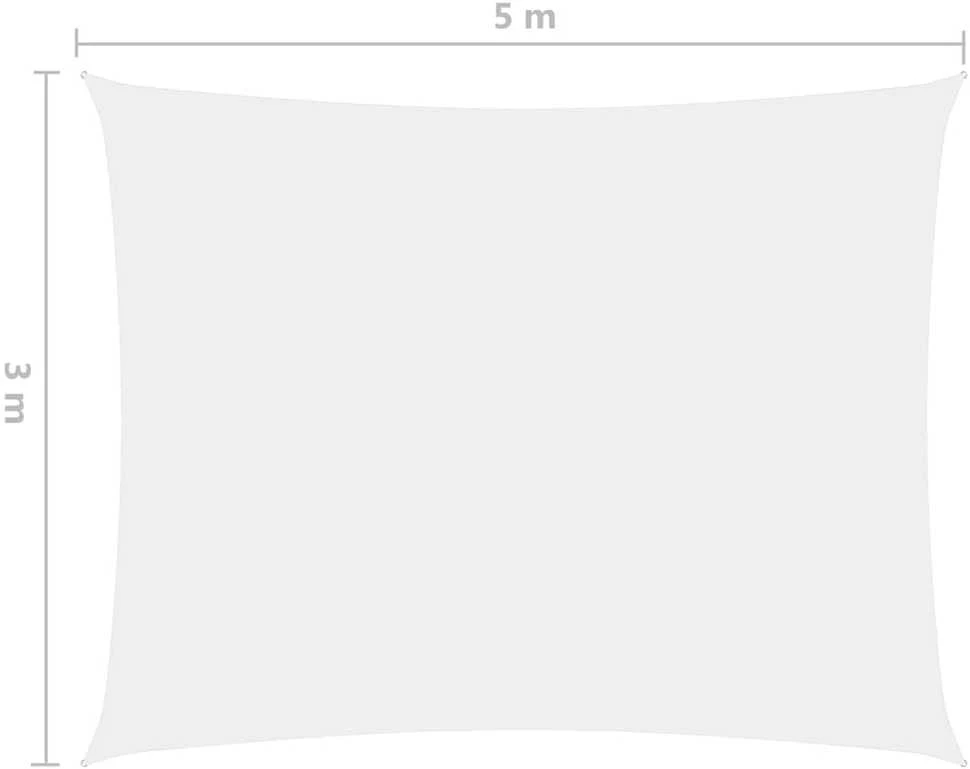Uždanga nuo saulės, balta, 3x5m, oksfordo audinys, stačiakampė