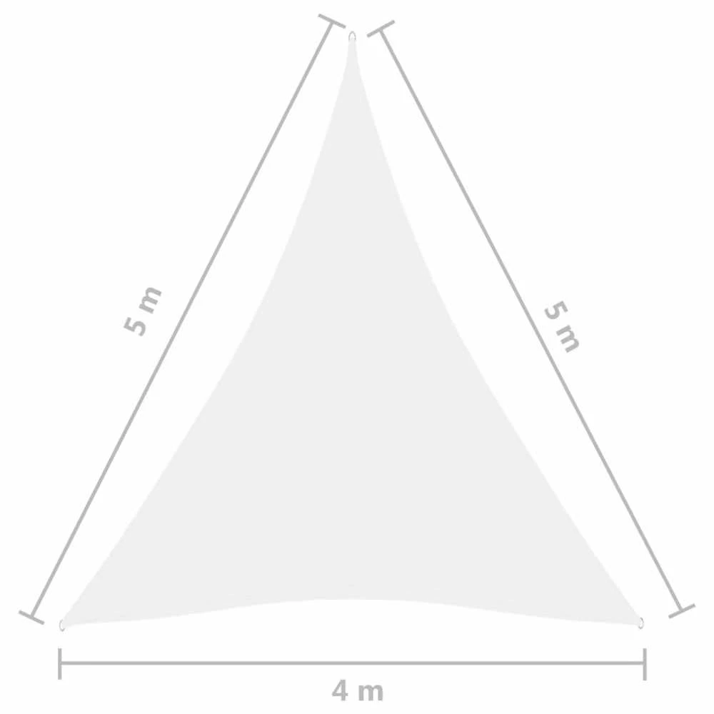 Uždanga nuo saulės, balta, 4x4x5m, oksfordo audinys, trikampė