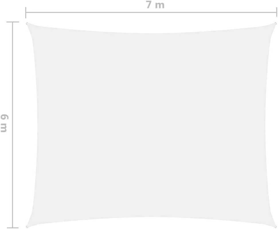 Uždanga nuo saulės, balta, 6x7m, oksfordo audinys, stačiakampė