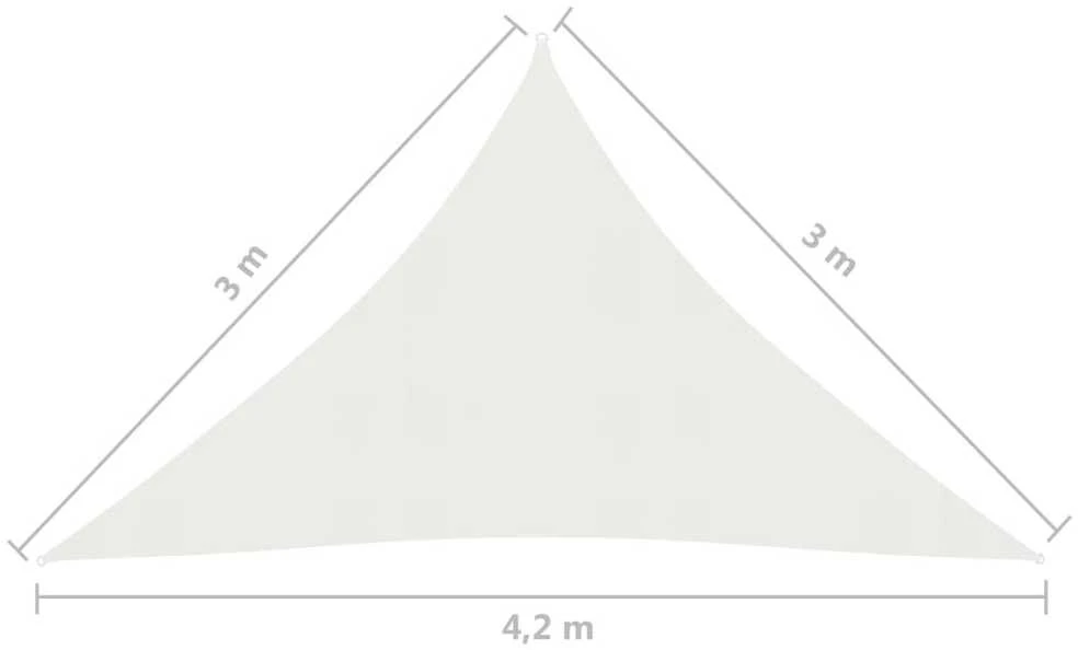 Uždanga nuo saulės, baltos spalvos, 3x3x4,2m, HDPE, 160g/m²