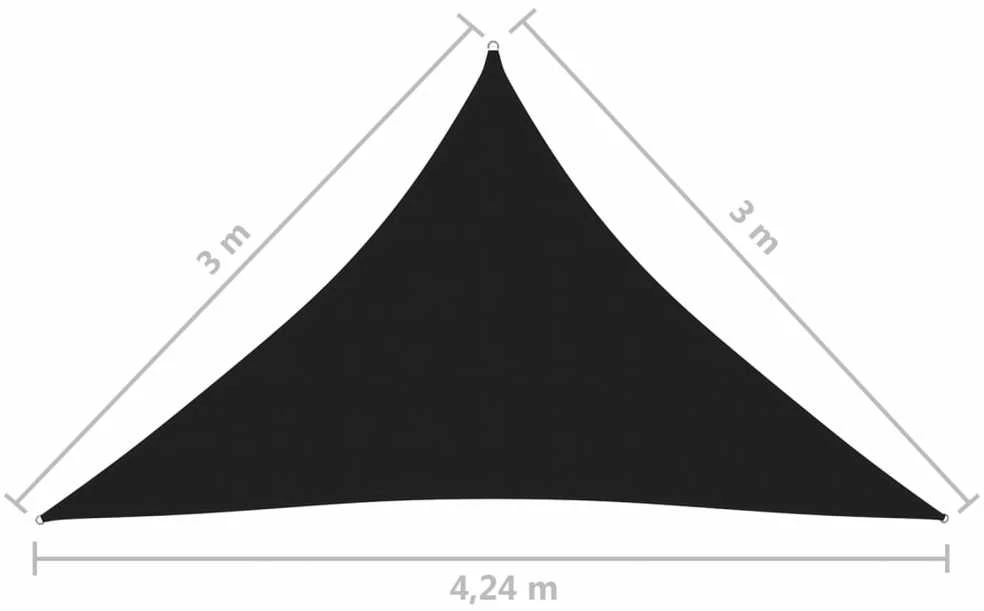 Uždanga nuo saulės, juoda, 3x3x4,24m, oksfordo audinys