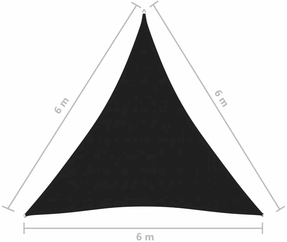 Uždanga nuo saulės, juoda, 6x6x6m, oksfordo audinys