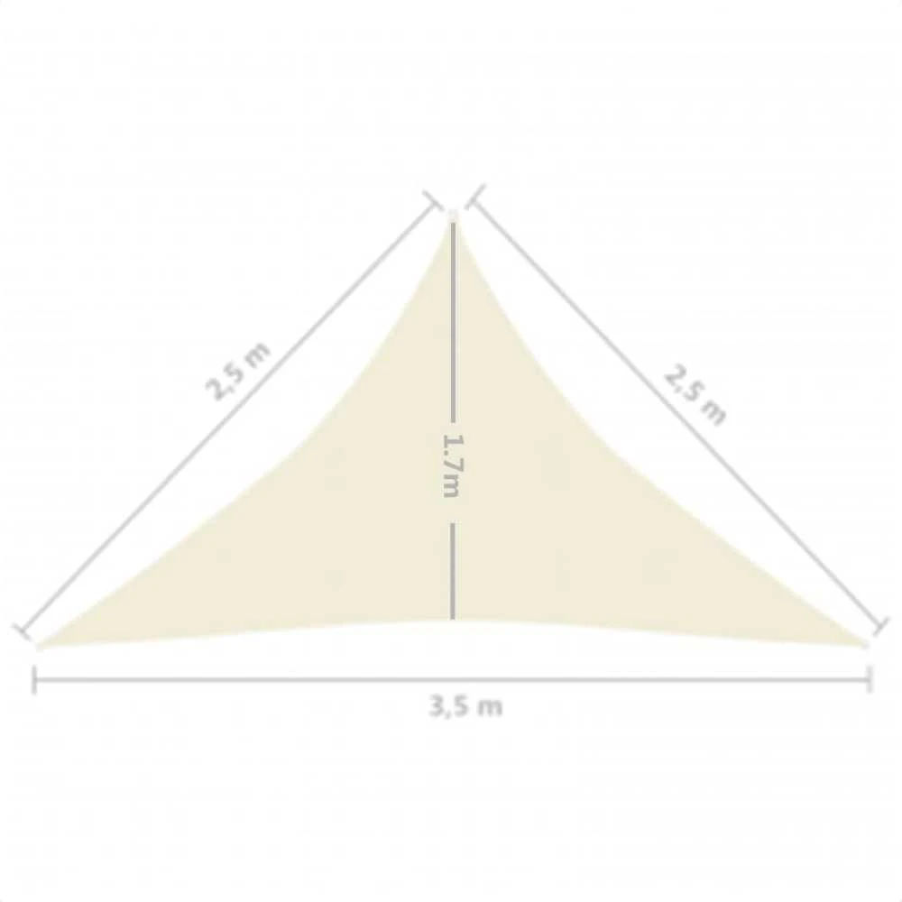 Uždanga nuo saulės, kreminė, 2,5x2,5x3,5m, HDPE, 160g/m²