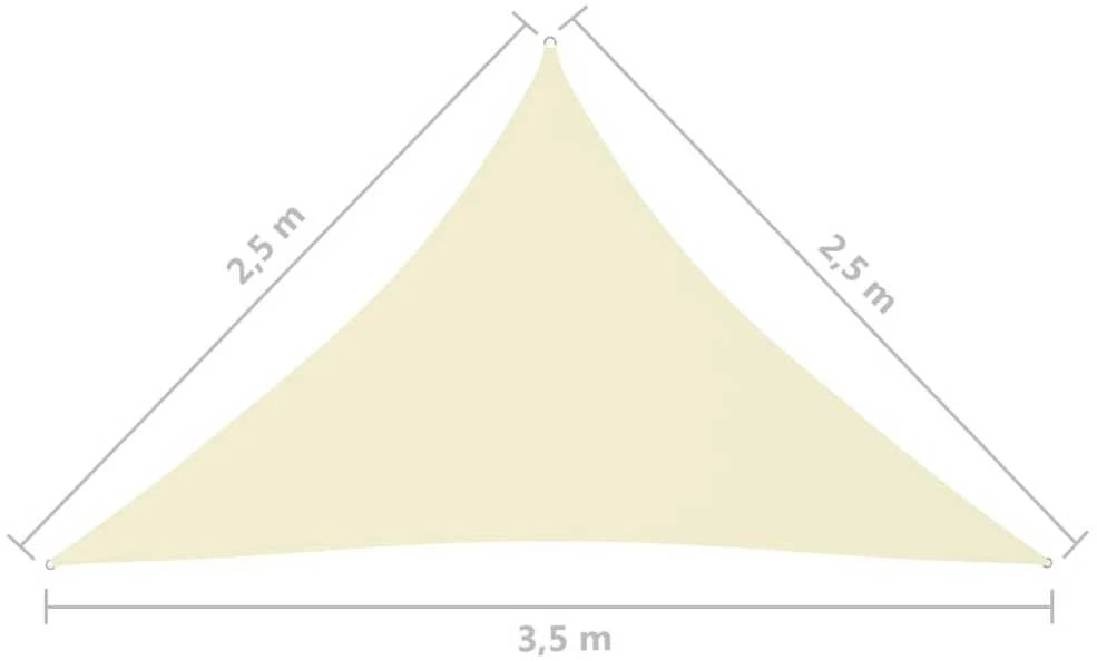 Uždanga nuo saulės, kreminė, 2,5x2,5x3,5m, oksfordo audinys