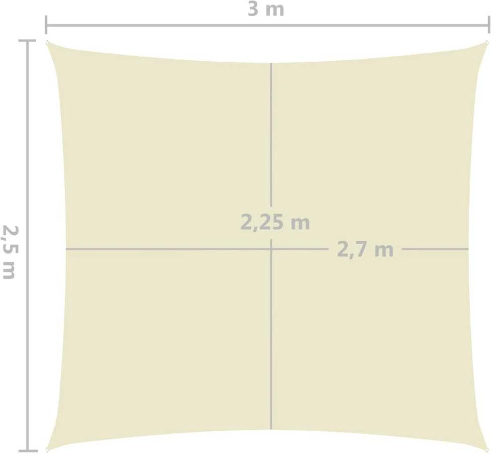 Uždanga nuo saulės, kreminė, 2,5x3m, oksfordo audinys