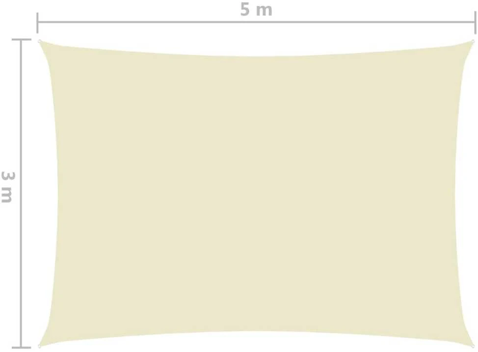 Uždanga nuo saulės, kreminė, 3x5m, oksfordo audinys