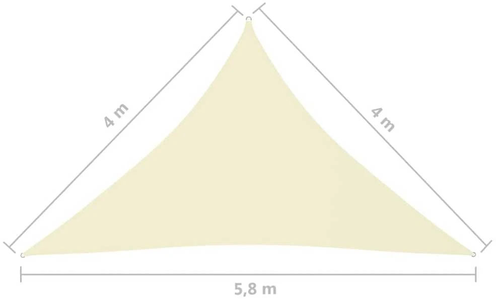 Uždanga nuo saulės, kreminė, 4x4x5,8m, oksfordo audinys