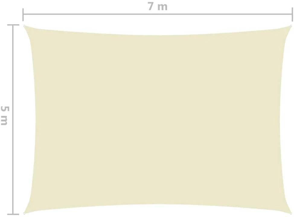 Uždanga nuo saulės, kreminė, 5x7m, oksfordo audinys