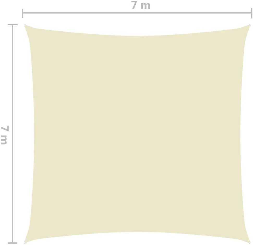 Uždanga nuo saulės, kreminė, 7x7m, oksfordo audinys, kvadratinė