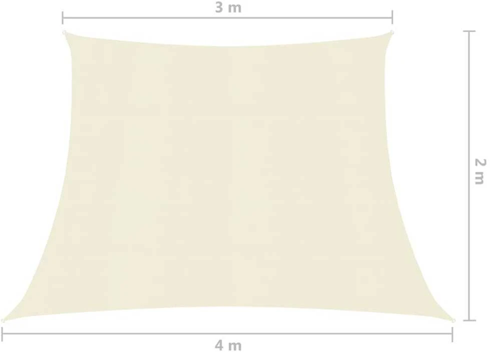 Uždanga nuo saulės, kreminės spalvos, 3/4x2m, HDPE, 160g/m²