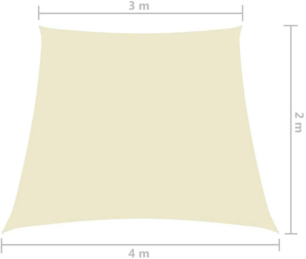Uždanga nuo saulės, kreminės spalvos, 2/4x3m, oksfordo audinys