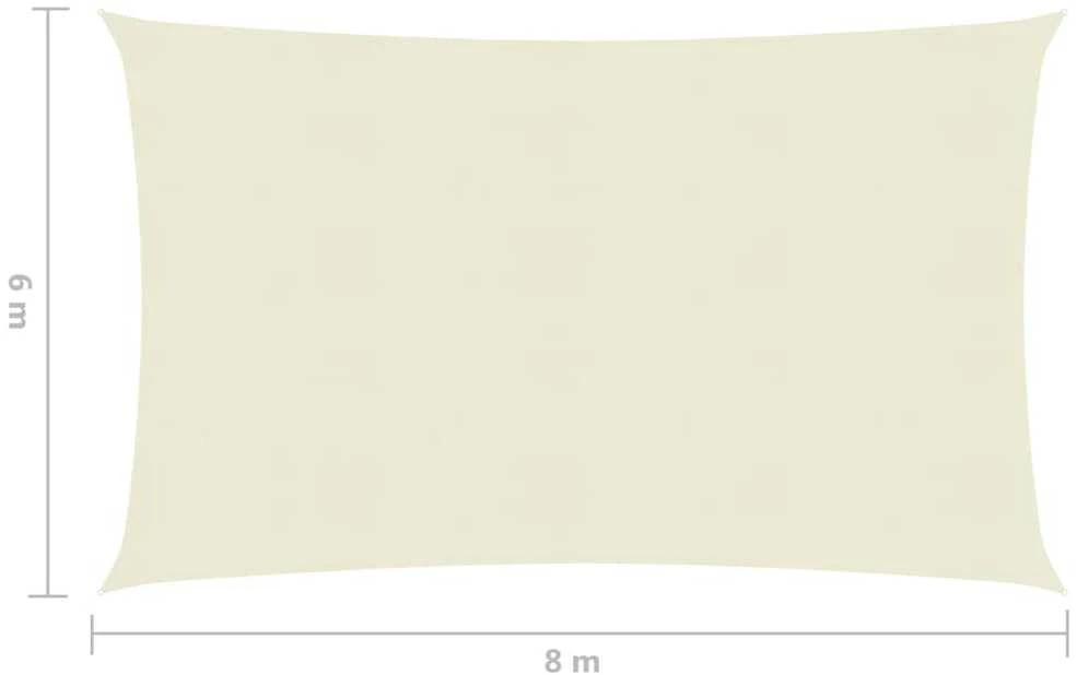 Uždanga nuo saulės, kreminės spalvos, 6x8m, HDPE, 160g/m²