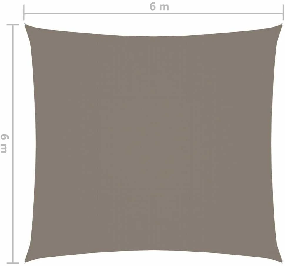 Uždanga nuo saulės, taupe, 6x6m, oksfordo audinys, kvadratinė
