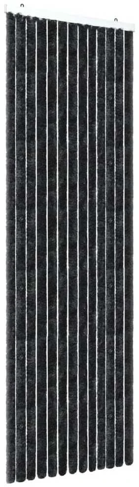 Užuolaida nuo vabzdžių, antracito spalvos, 56x200cm, šenilis