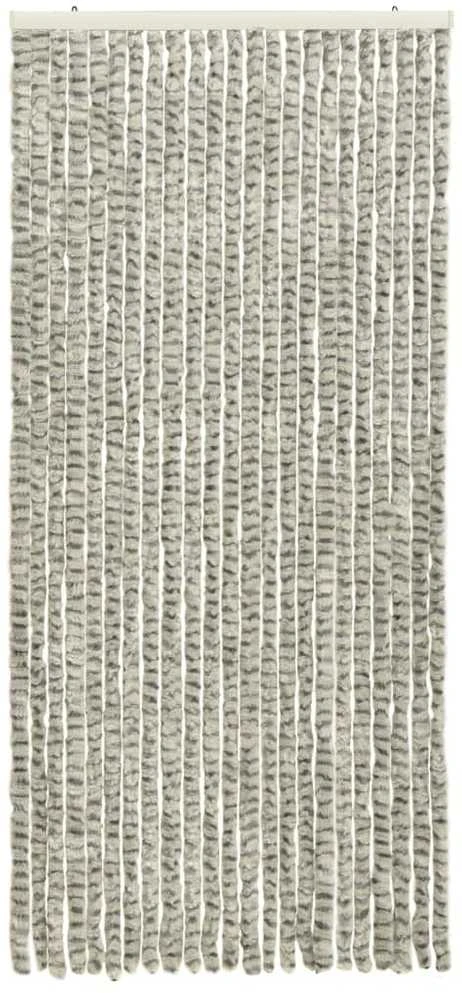 Užuolaida nuo vabzdžių, šviesi/tamsi pilka, 90x220cm, šenilis