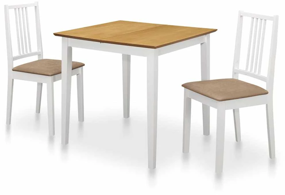 Valgomojo baldų komplektas, 3d., baltos sp., MDF