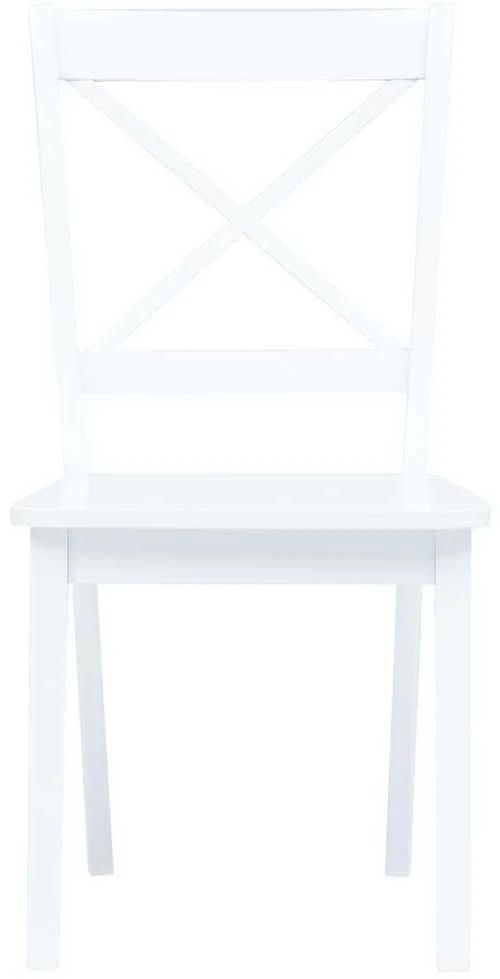 Valgomojo kėdės, 4 vnt., balt. sp., kaučiukmedžio med. masyvas
