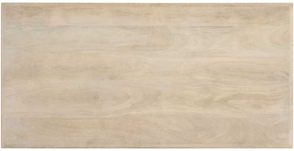 Valgomojo stalas, baltas, 120x60x75 cm, mango med. masyvas