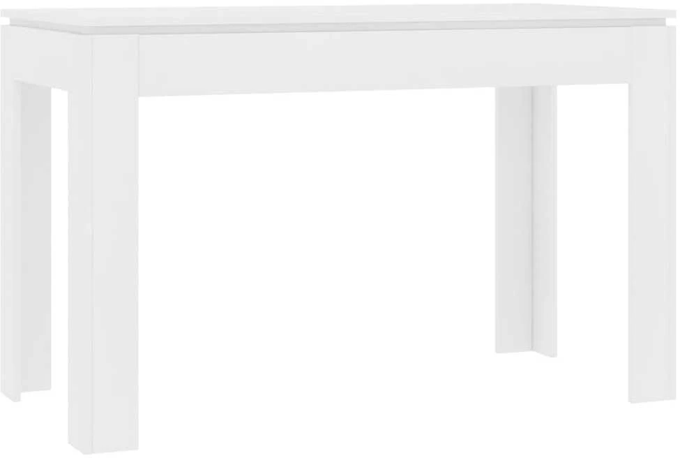 Valgomojo stalas, baltos spalvos, 120x60x76cm, apdirbta mediena
