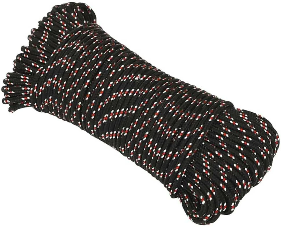 Valties virvė, juodos spalvos, 3mm, 50m, polipropilenas