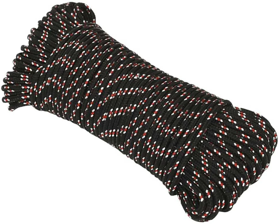 Valties virvė, juodos spalvos, 4mm, 50m, polipropilenas