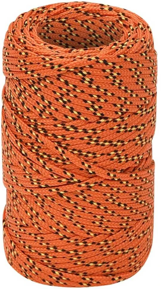 Valties virvė, oranžinės spalvos, 2mm, 25m, polipropilenas