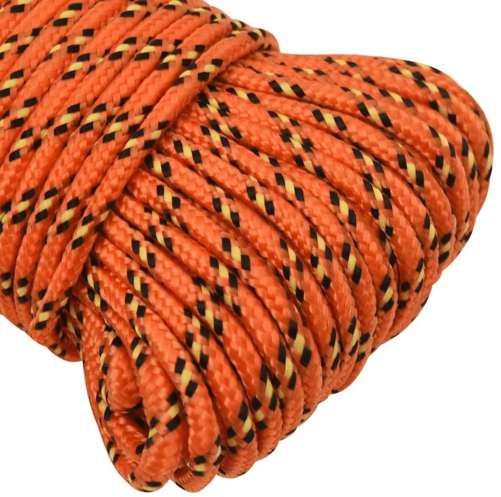 Valties virvė, oranžinės spalvos, 4mm, 50m, polipropilenas