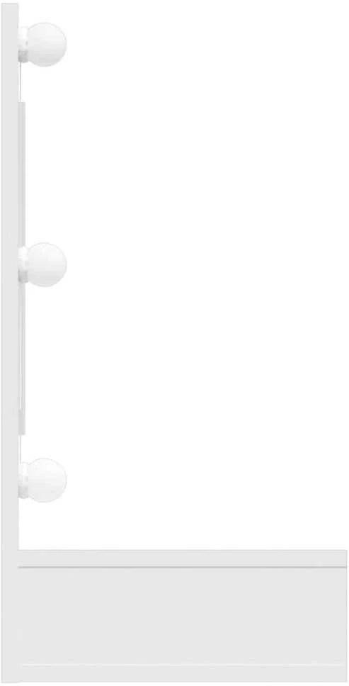 Veidrodinė spintelė su LED apšvietimu, balta, 90x31,5x62cm