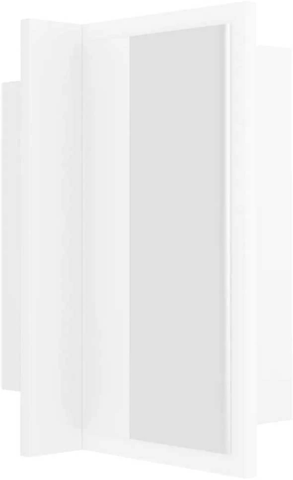 Veidrodinė vonios spintelė su LED, balta, 40x12x45cm, akrilas