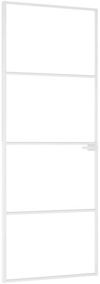Vidaus durys, baltos, 76x201,5cm, grūdintas stiklas/aliuminis