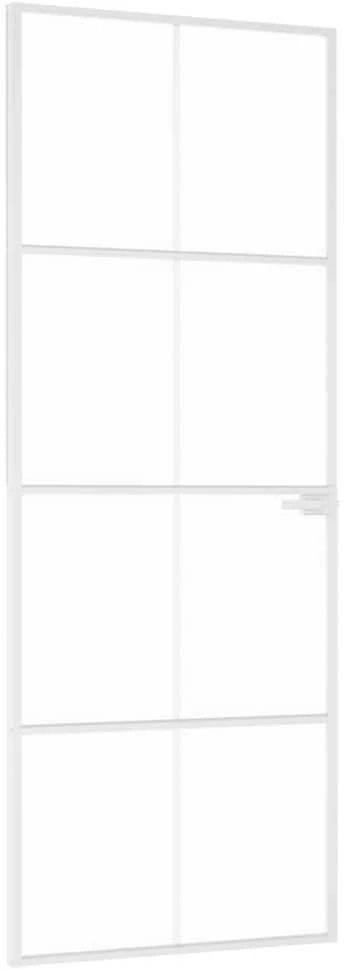 Vidaus durys, baltos, 76x201,5cm, grūdintas stiklas/aliuminis