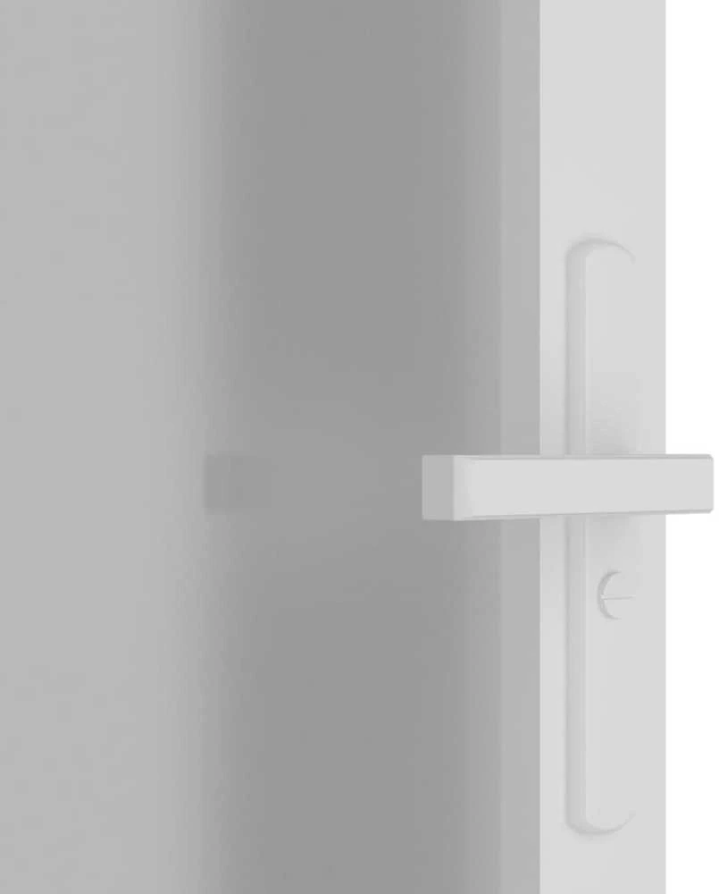 Vidaus durys, baltos, 76x201,5cm, matinis stiklas ir aliuminis