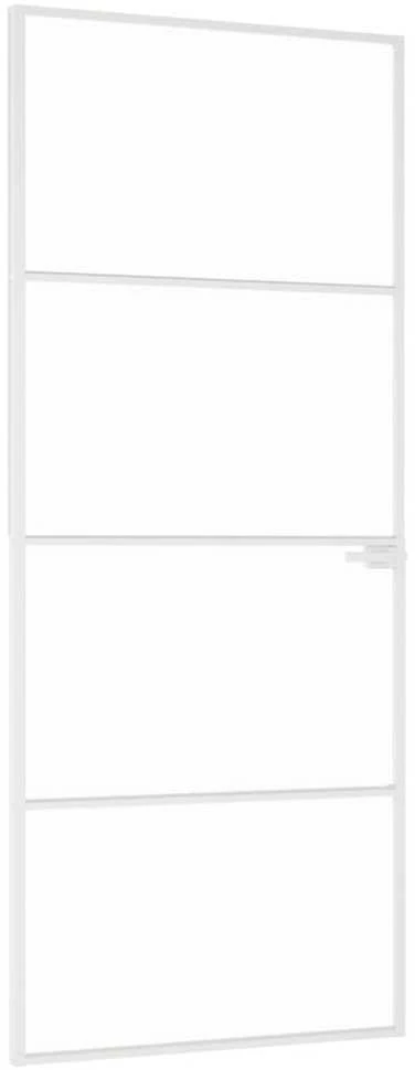 Vidaus durys, baltos, 83x201,5cm, grūdintas stiklas/aliuminis