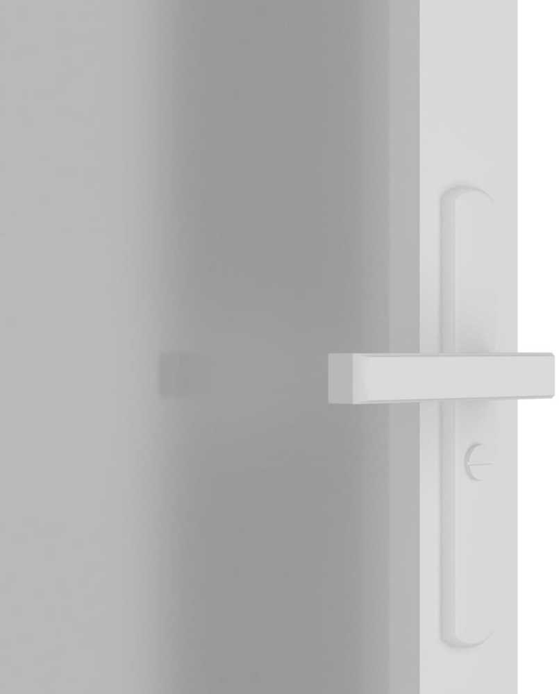 Vidaus durys, baltos, 93x201,5cm, matinis stiklas ir aliuminis