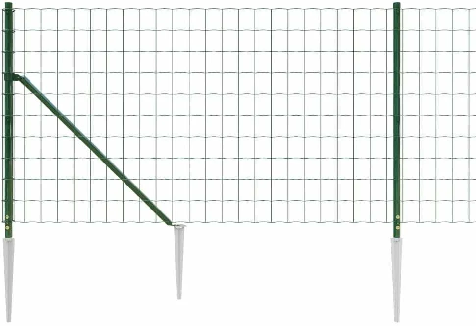 Vielinė tinklinė tvora su smaigais, žalios spalvos, 1x25m