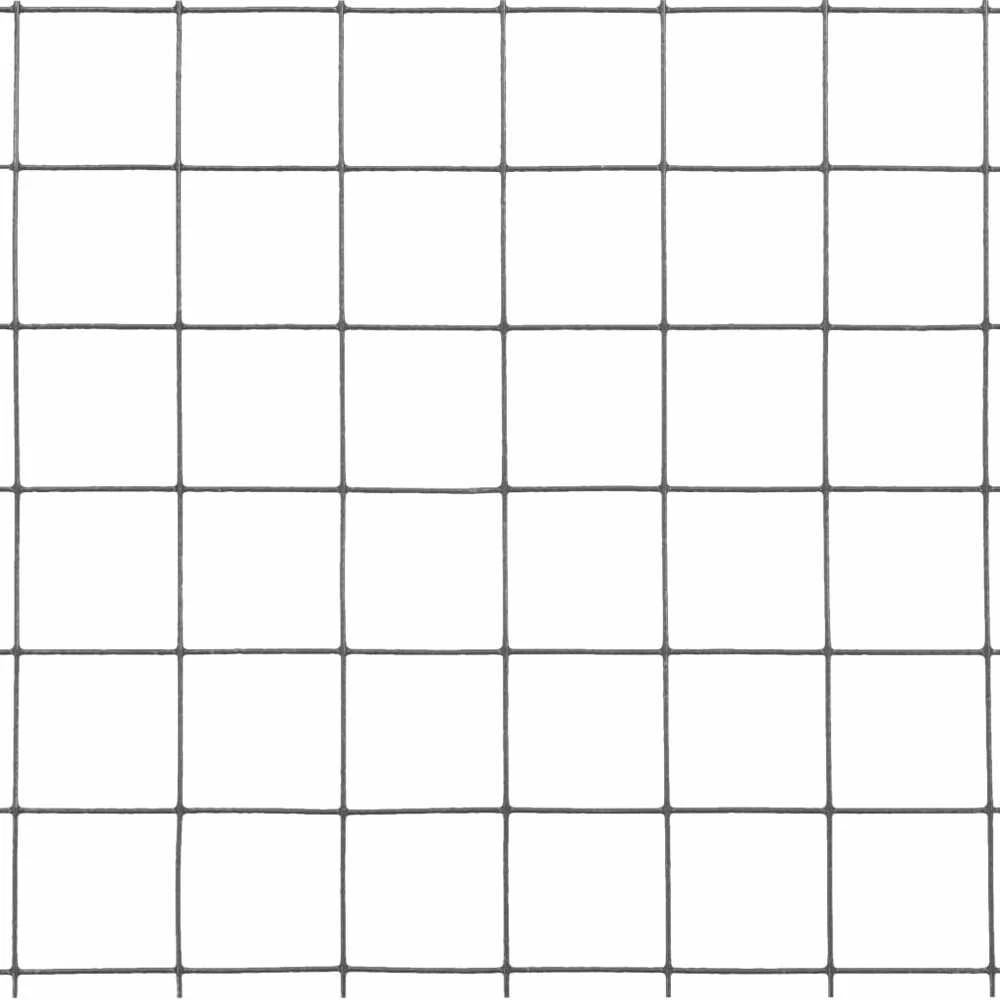 Vielos tinklas su PVC danga, pilkas, 25x1,5m