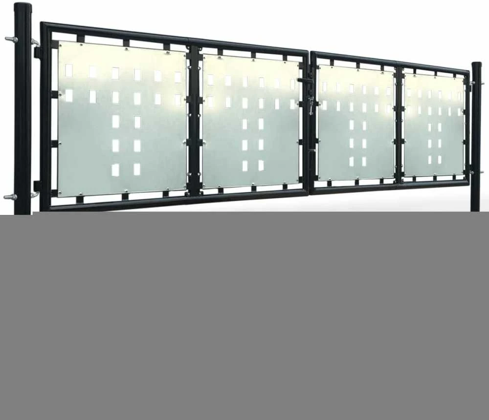 Viengubi vartai, juodos spalvos, 300x150cm