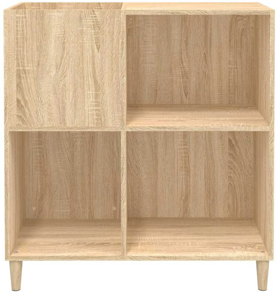 Vinilinių plokštelių spintelė, ąžuolo, 84,5x38x89cm, mediena