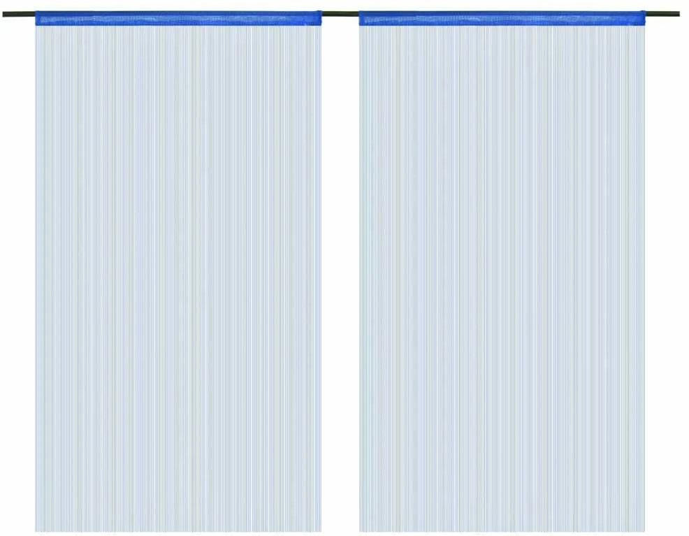 Virvelinės užuolaidos, 2vnt., 100x250cm, mėlynos spalvos