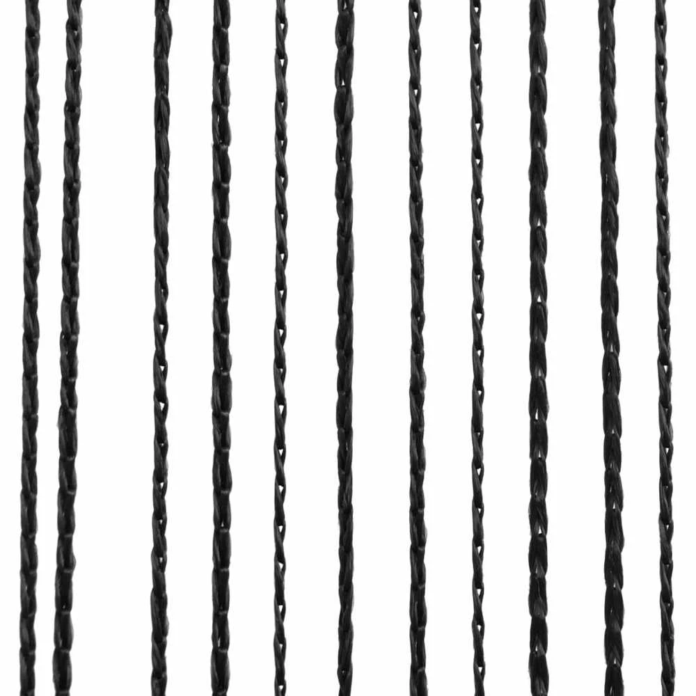 Virvelinės užuolaidos, 2vnt., 140x250cm, juodos spalvos