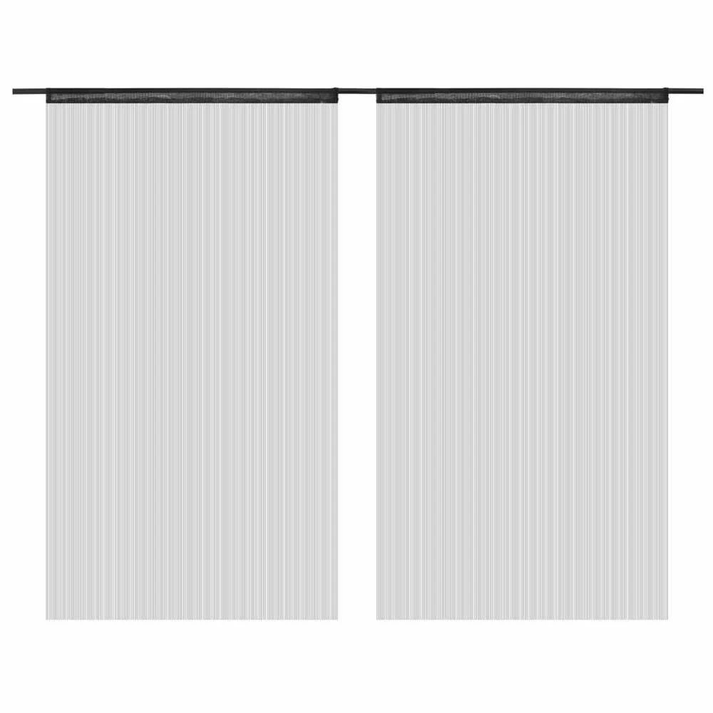 Virvelinės užuolaidos, 2vnt., 140x250cm, juodos spalvos