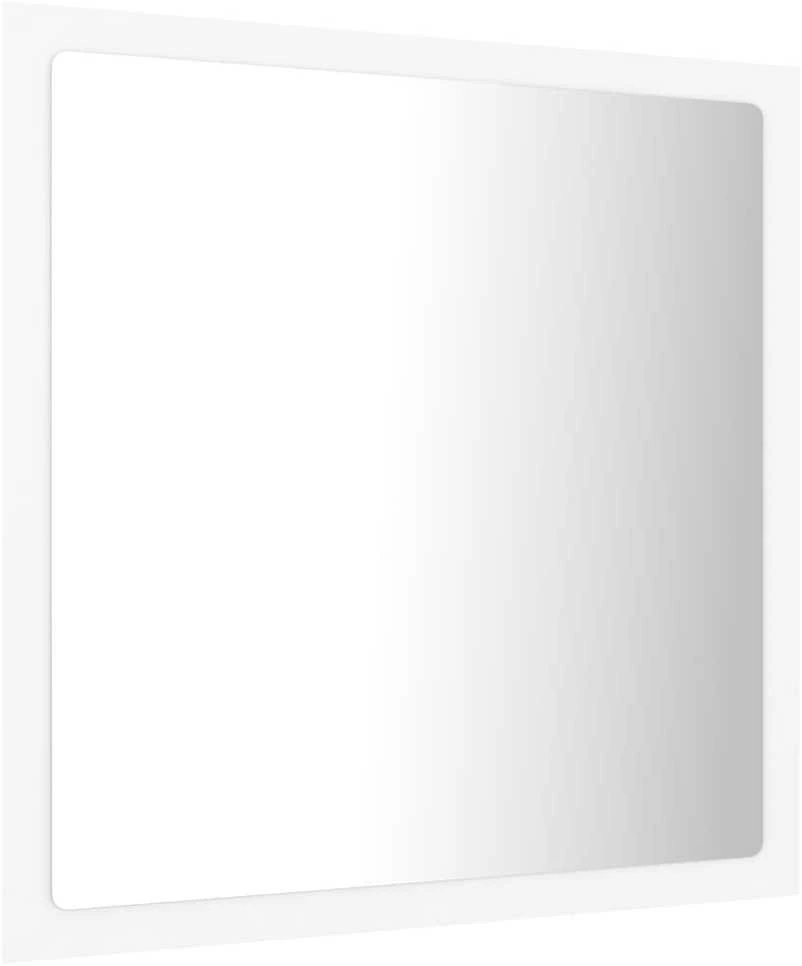 Vonios kambario LED veidrodis, baltas, 40x8,5x37cm, akrilas