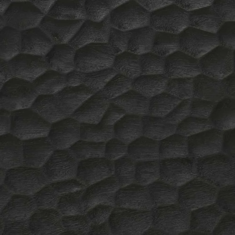 Vonios veidrodis, juodas, 50x70x2,5cm, mango masyvas ir stiklas