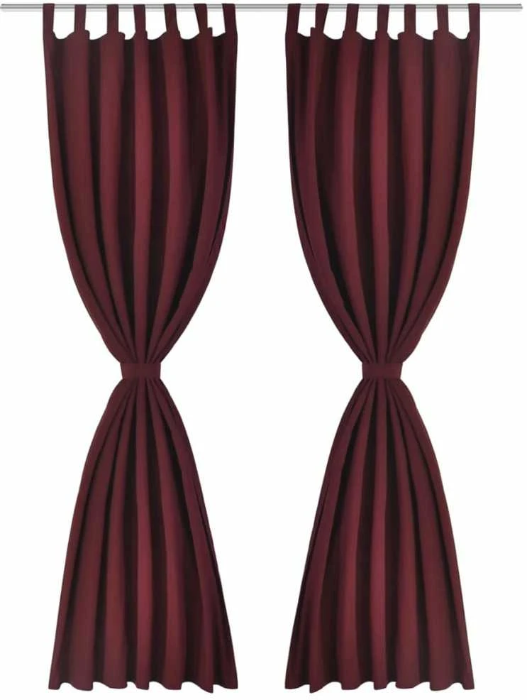 Vyšninės Spalvos Užuolaidos su Kilpomis 140 x 175 cm, 2 vnt.