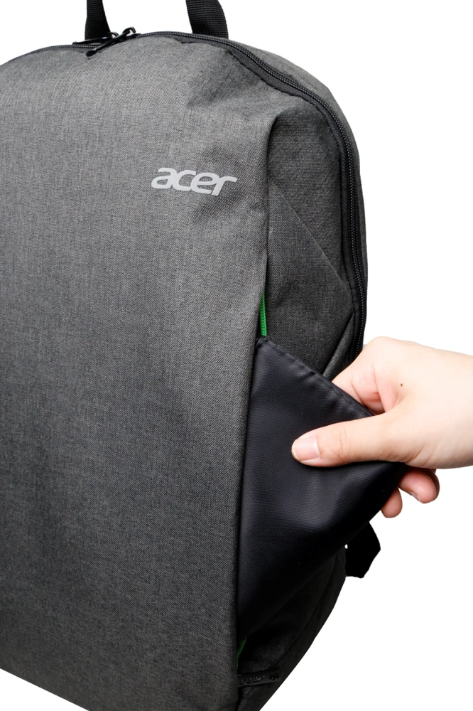 ACER urban backpack, pilkas & žalias, 15.6"