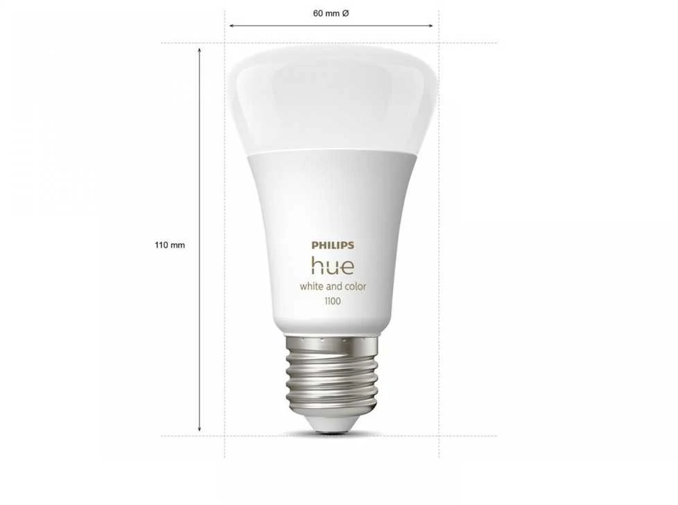 „Philips WCA 11W A60 E27“ 2 vnt. pakuotė | E27 | 11 W | Balta ir spalvota 2000K–6500K +16 milijonų spalvų | „Bluetooth“ ir „Zigbee“