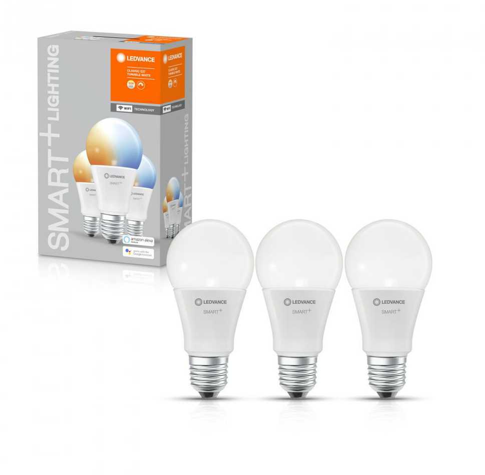 Ledvance 9,5W LED lemputė SMART+ WiFi Classic Tunable Baltas 75, E27, 2700…6500K